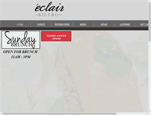 Tablet Screenshot of eclairbistro.com